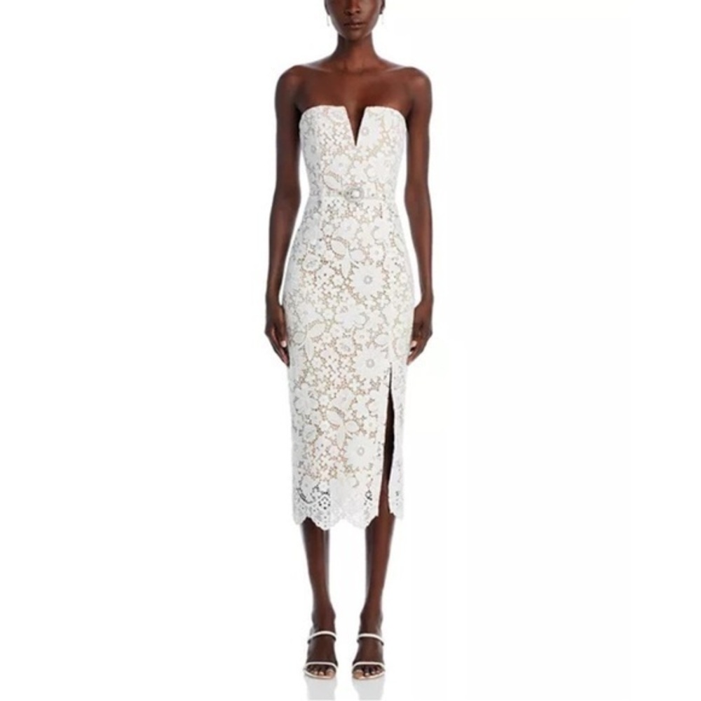 Generation Love Milette Strapless Lace Midi Dress – White – Size Small – NWT